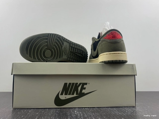 Rep Husky OG SP DM7866-002 'BLACK X TRAVIS SCOTT LOW AIR OLIVE' JORDAN 1 0705